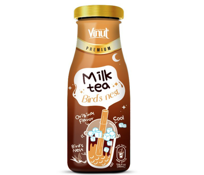 280 ml Bottle Vinut Milk Tea Drink With Bird's Nest Original Flavor