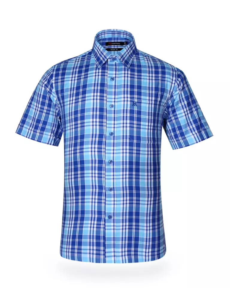 Men's spring and summer brand new men's short-sleeved shirt basic color high quality factory price