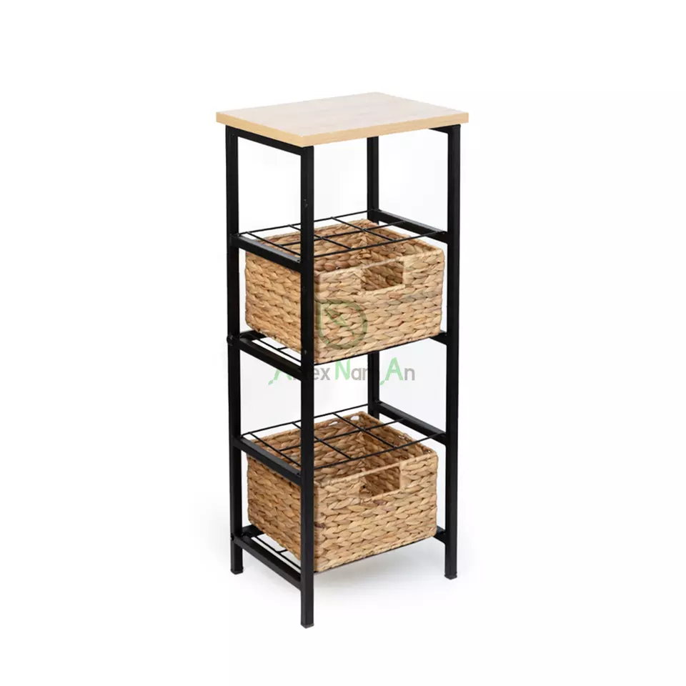 Ironing board wicker chest of drawers/wicker basket storage shelf unit metal frame home organizer cabinet office furniture