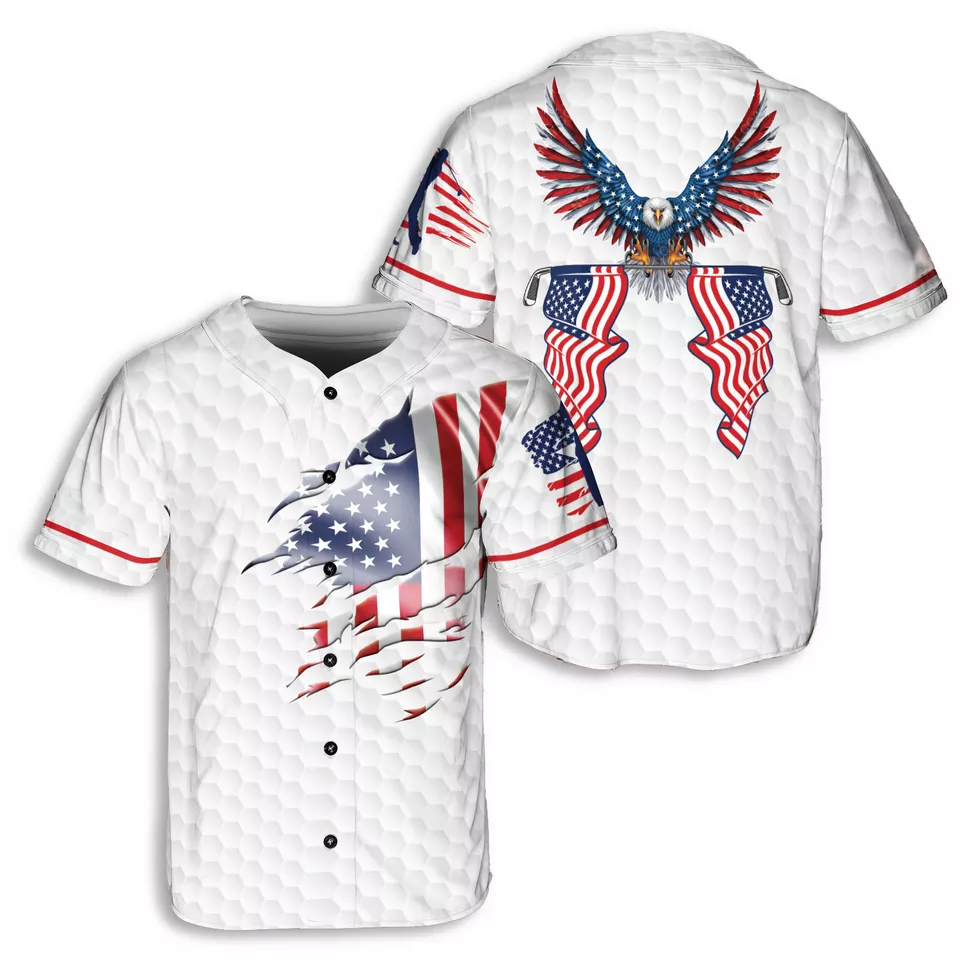 AmericanEagle Patriot Golfer Baseball Jersey