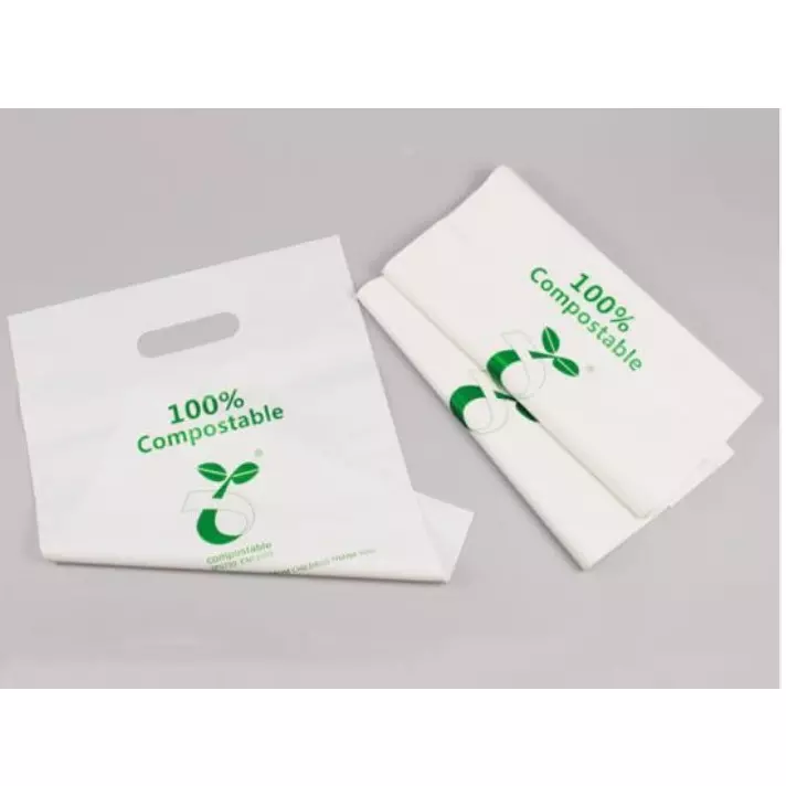 Factory Price Customized Size and Color LDPE/HDPE Gravure Printing Compostable Die Cut Bag With Vest Handle