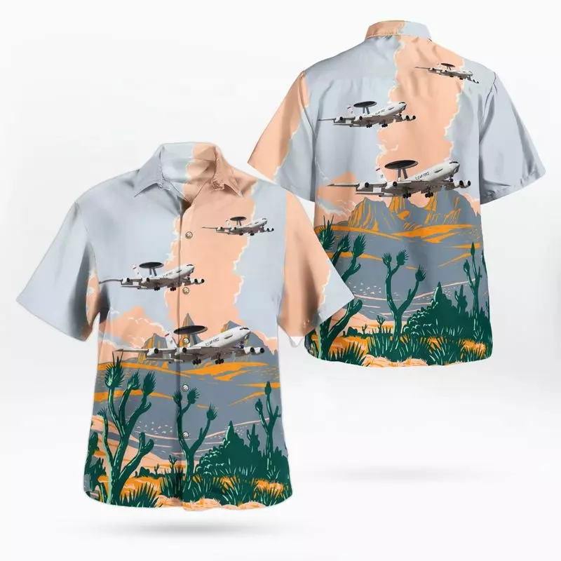 Wholesale New Collection US Air Force E-3 AWACS Hawaiian Shirt for Men with High Quality Contact us for Best Price