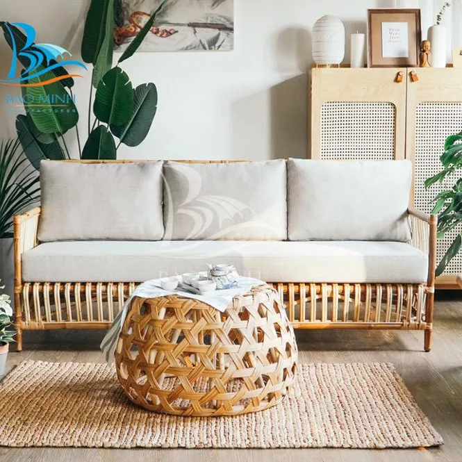 Vintage Rattan Sofa Chair For Living Room Furniture