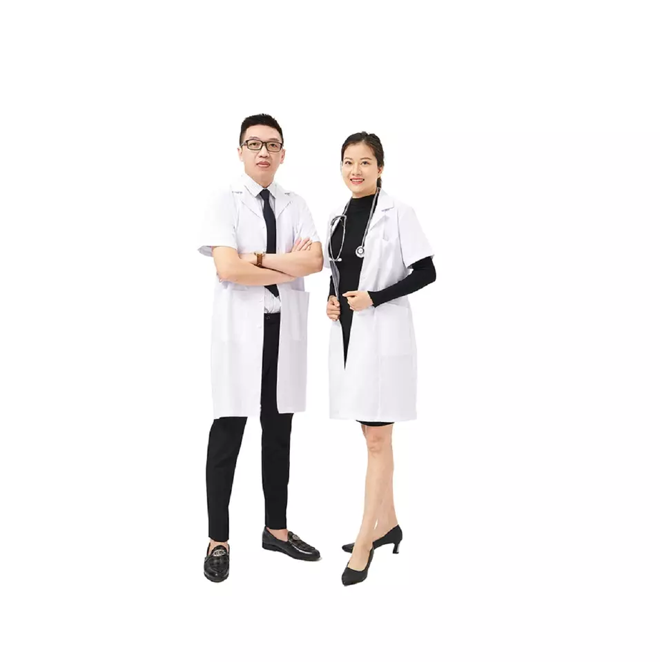 Best Selling Lab Coat - Sao Mai Length Doctor's Lab Coat for Men By Vietnamese Manufacturer Sao Mai