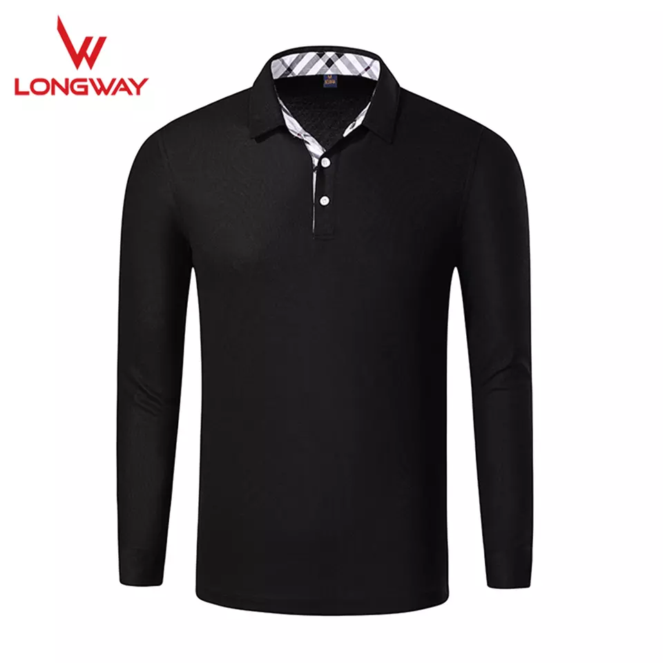 Wholesale Longway Soft Long-Staple Polo Shirt Long Sleeve Polo Shirts Customized Logo, Polo T shirt contact us for best price