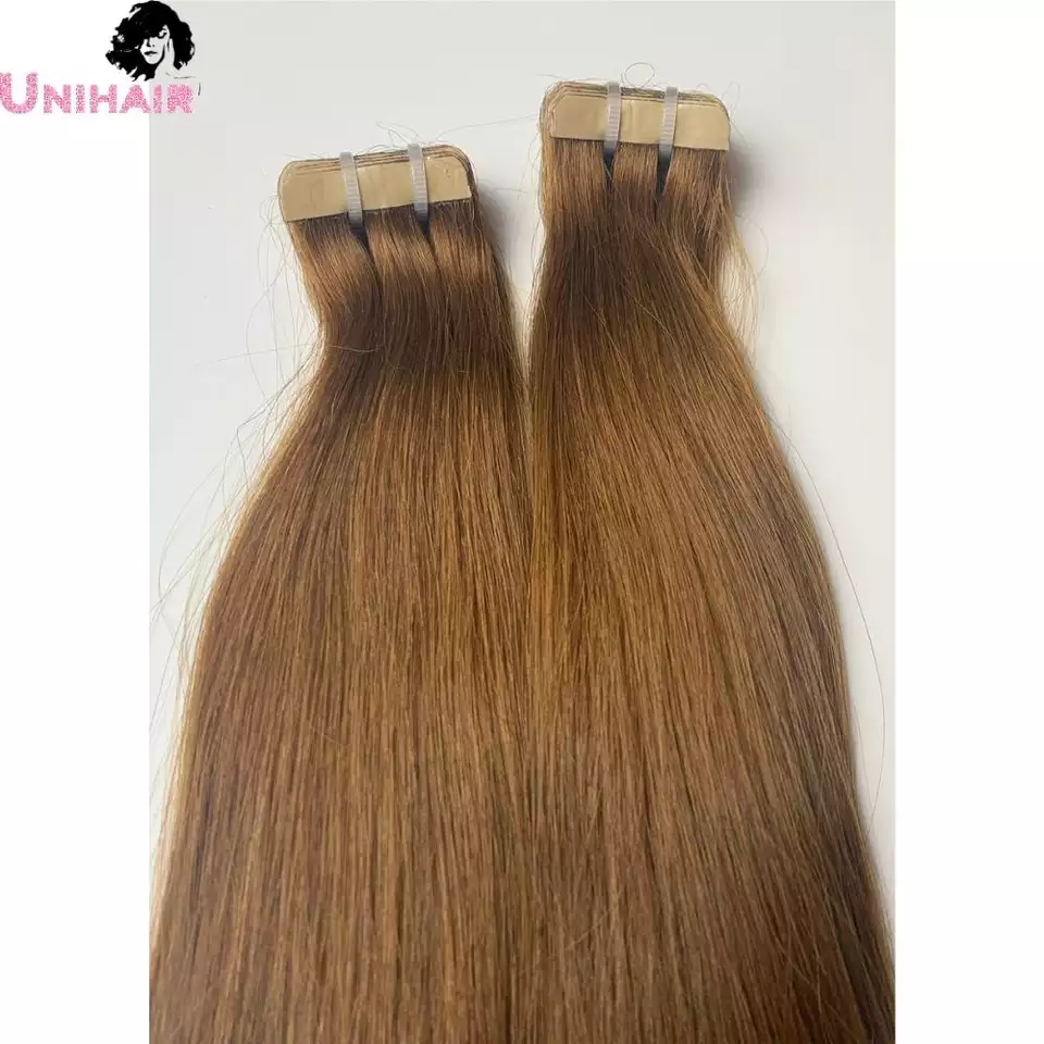 Unihair Factories High Quality Soft Smooth Wholesale Tape In Hair Extensions 100% Human Hair