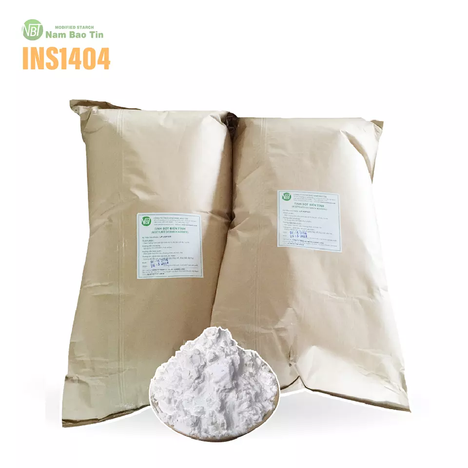 Best Powder INS1404 White Oxidized Modified Food Tapioca Starch With Cassava Root / Chemical Ingredients Produced In Vietnam
