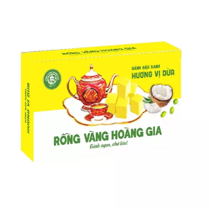 Green bean cake H24 Coconuts Royal Golden Dragon 300g Made In Vietnam Popular Cake Desserts High Quality