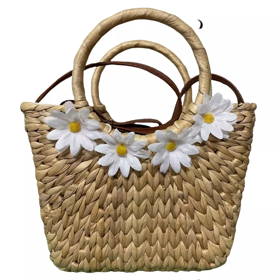 From Vietnam Natural Color Or Customized Wholesale Water Hyacinth Handmade Bags Women