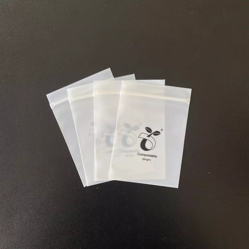 LDPE/HDPE Gravure Printing Customized Size and Color Compostable Zip Lock Bag With Zipper Top Sealing & Handle