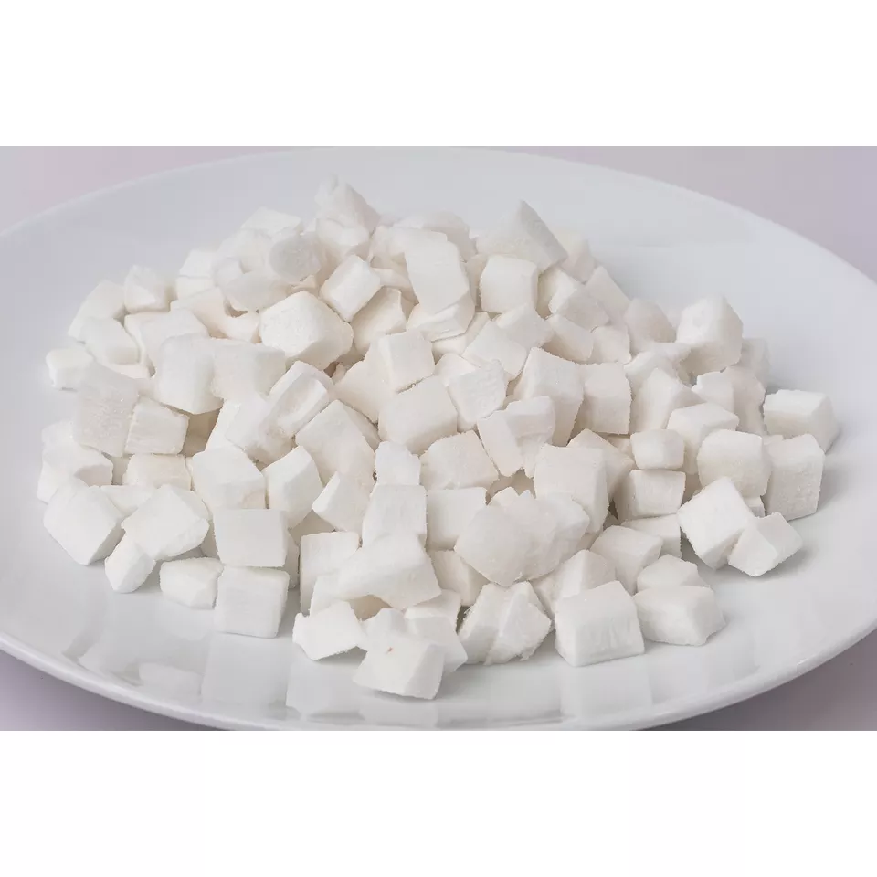 High Quality Vietnam Bulk Best Price Under 18 Degree HACCP Certification IQ Coconut dices 15x15mm Without Skin