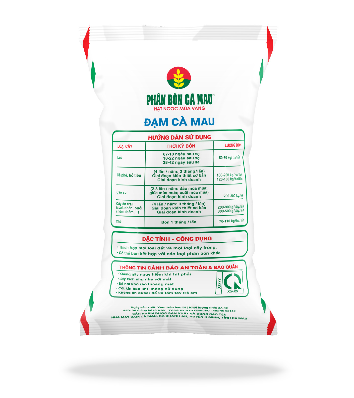 Nitrogen fertilizer Ca Mau Urea Seeds Made In Ca Mau For Crop Vietnam High Quality Agricultural Fertilizer