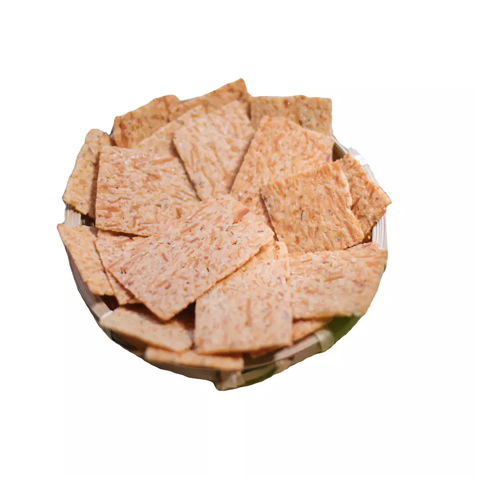 Vietnam OEM crunchy and delicious biscuits and cookies baked coconut cracker, roasted coconut cracker 150gram