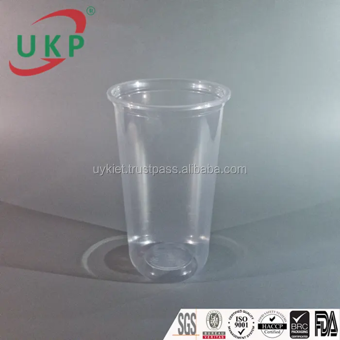 PP Cups 95mm - 700ml ROUND BOTTOM / Q CUP Disposable Products - Custom Prints - Heated Seal