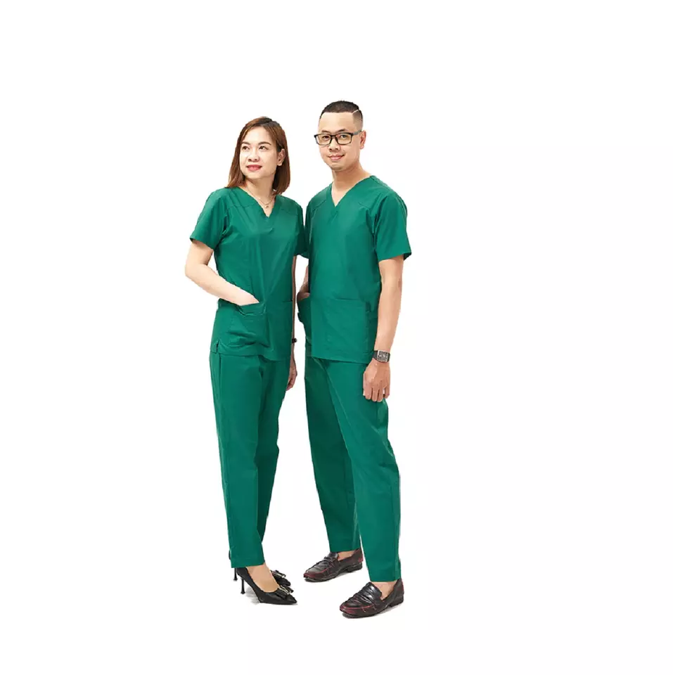2022 Hot Sale Made In Vietnam Men's Hospital Uniform Scrub Shirt From Sao Mai Vietnam Supplier