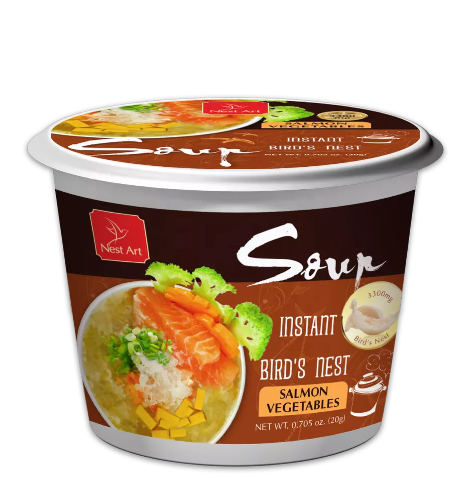 Hot Selling Vietnam Instant Bird Nest Soup Instant Noodle Premium Samon Vegetable Soup Healthy Food