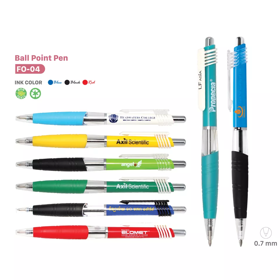 Low Viscosity Ink Offset Printing Multi-colors Ballpoint Pen Gel Pens Silk Screen Printing OEM & Promotional Logo Pens