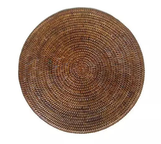 Decorative rattan placemat rustic woven rattan placemat round made in Vietnam