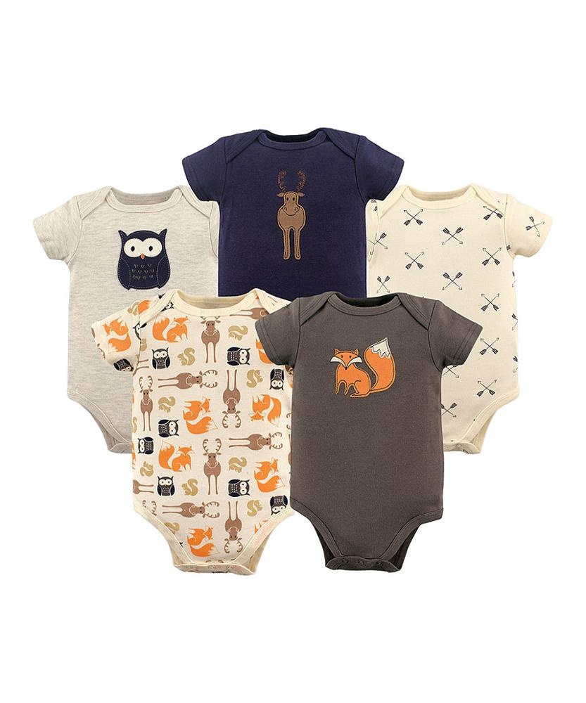Baby clothes Owl Deer Fox Bodysuit Set - Newborn & Infant Cotton Romper