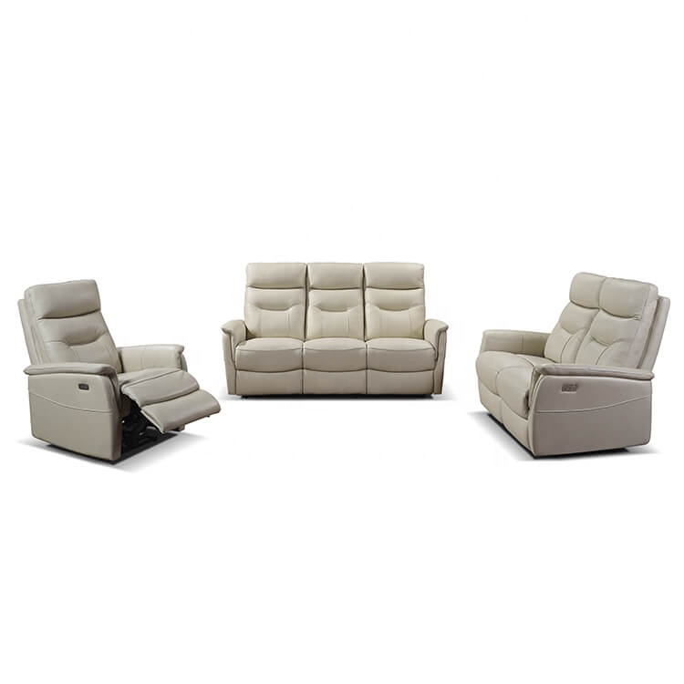 Premium Quality Living Room Recliner Sofa Set Lounge Luxury Leather White Single Couches Sofa For Home Office Modern Design Type