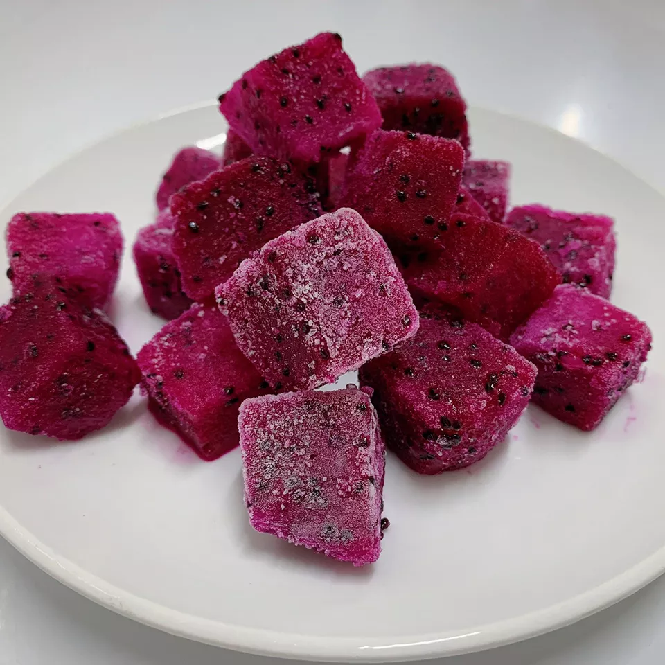 Frozen Natural Red Dragon Fruit Pitaya Cubes Vietnam Competitive Price For Wholesale