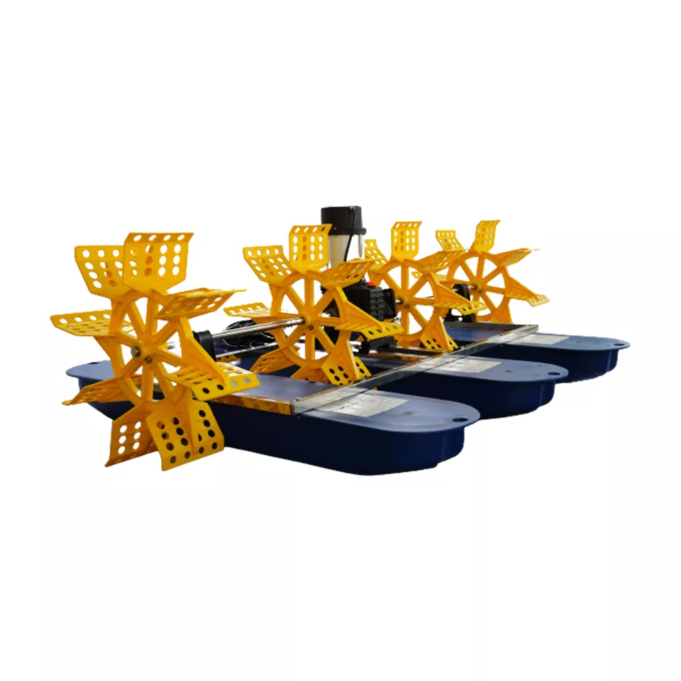 New design waterproof and energy saving 4 Impellers Paddle Wheel Aerator For Aquaculture 1.5 Kw