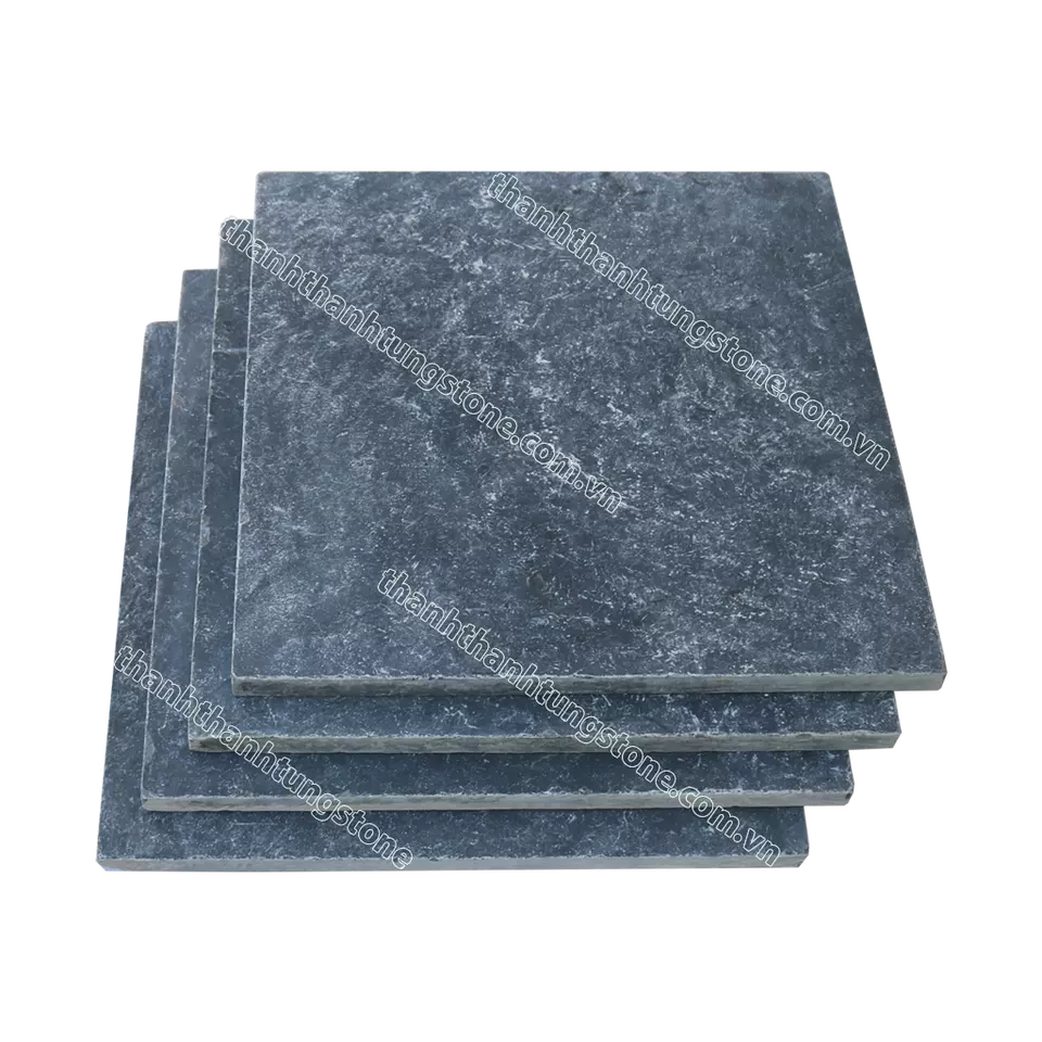 Vietnam Good Price Natural Blue Gothic Limestone Ashlar Paving Marble Stone Tiles Construction Patio Floors Blawe Hardsteen