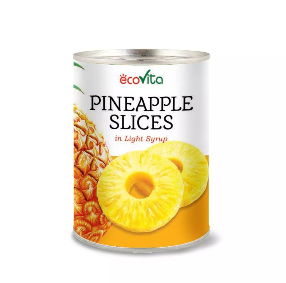 TOP SALE High Quality Vietnam Factory Canned Pineapple Slices In Light Syrup - Queen Pineapple Canned 580ml