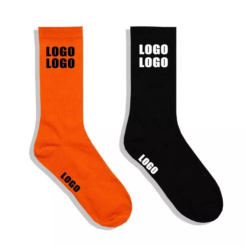 Crew Sock Wholesale OEM ODM Designer Custom Sock Cotton Sport Socks with Logo Private Label Design Own Logo Men Women Casual