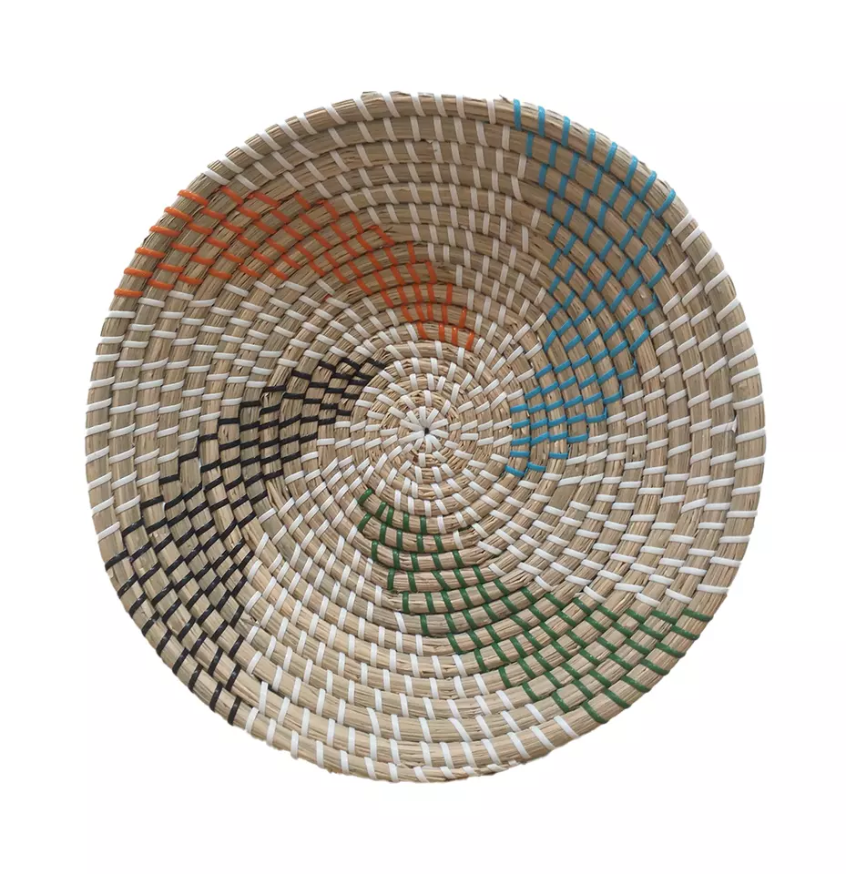 Supplier Handmade Colorful Seagrass Wall Decor/ Table Placemat Delicate Premium Top Quality Hot Selling Price from Vietnam Round
