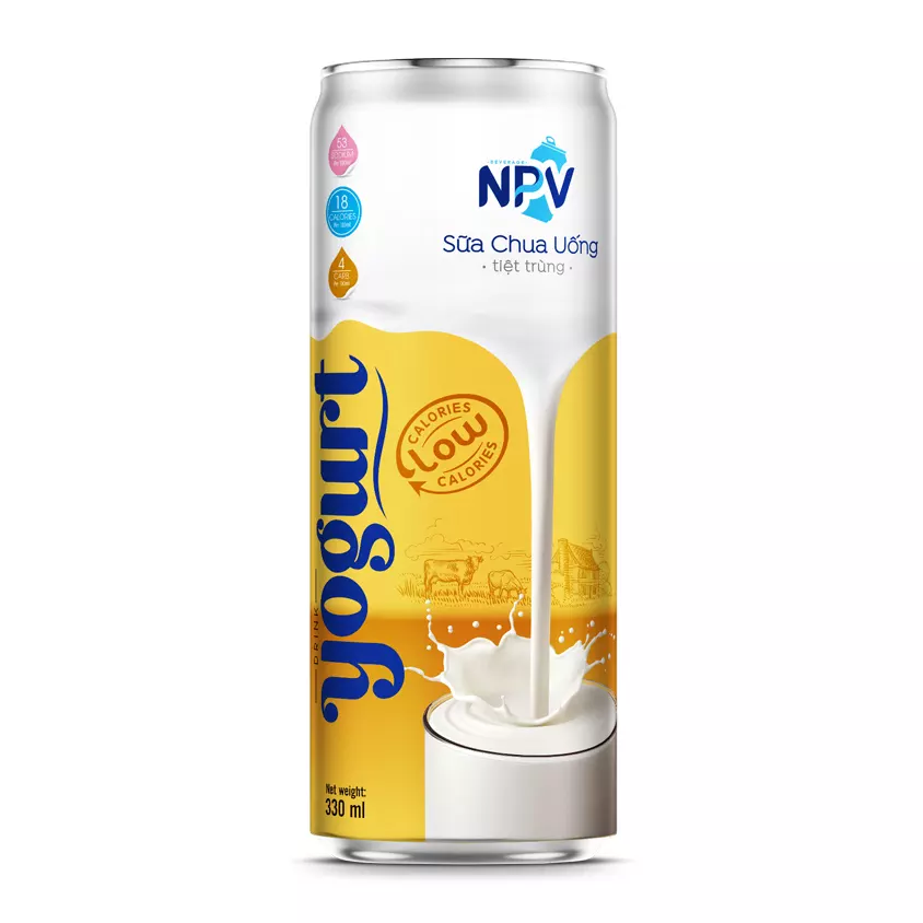 OEM Private Label Free Sample Yogurt Drink 330ml Can - Beverage product with logo