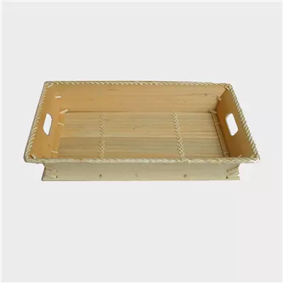 Vietnam natural Eco-friendly woven bamboo wicker rattan serving storage tray bamboo crafts