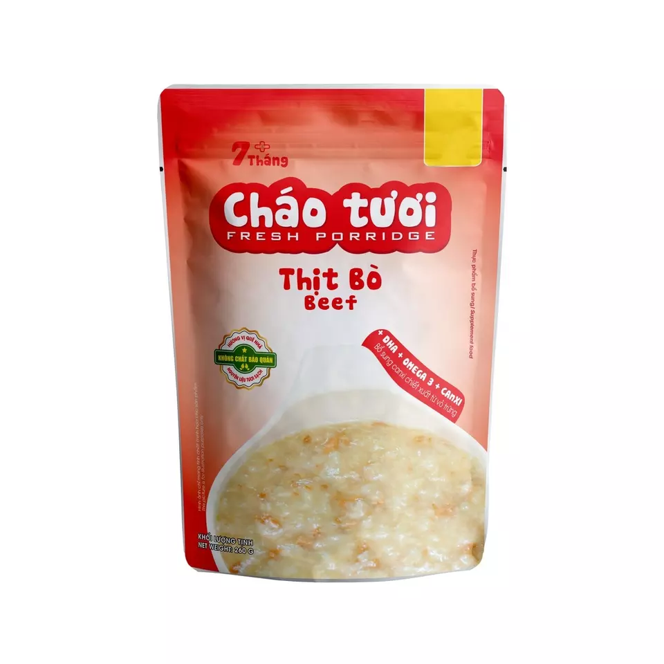 Instant Rice Delicious Beef Carrot Rice Porridge Instant Porridge from Vietnam Best Supplier