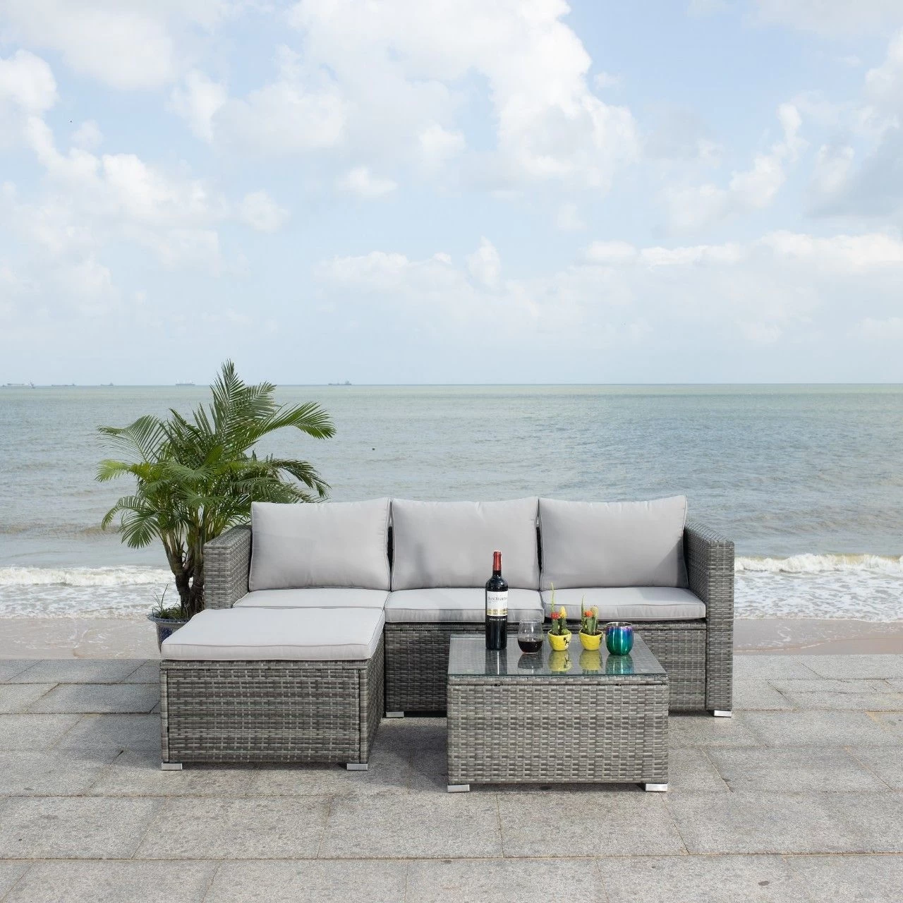 Outdoor Rattan sofa set.