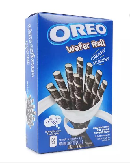 Oreo Wafer Roll 54gr Chocolate