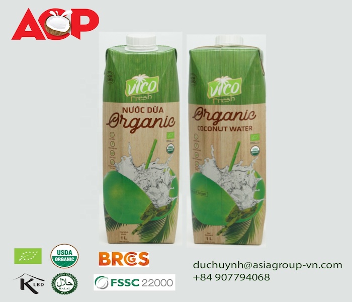 Private Label Organic Coconut Water - TPA Pack 330ML 100ML