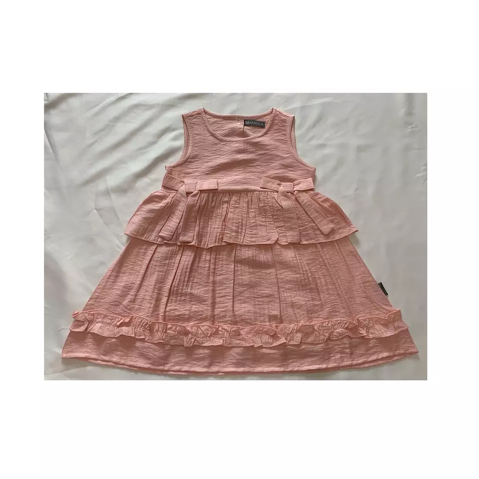 Material service OEM type support size factory pricing competitive 10 year old girl dress Girl's Dresses from Vietnam
