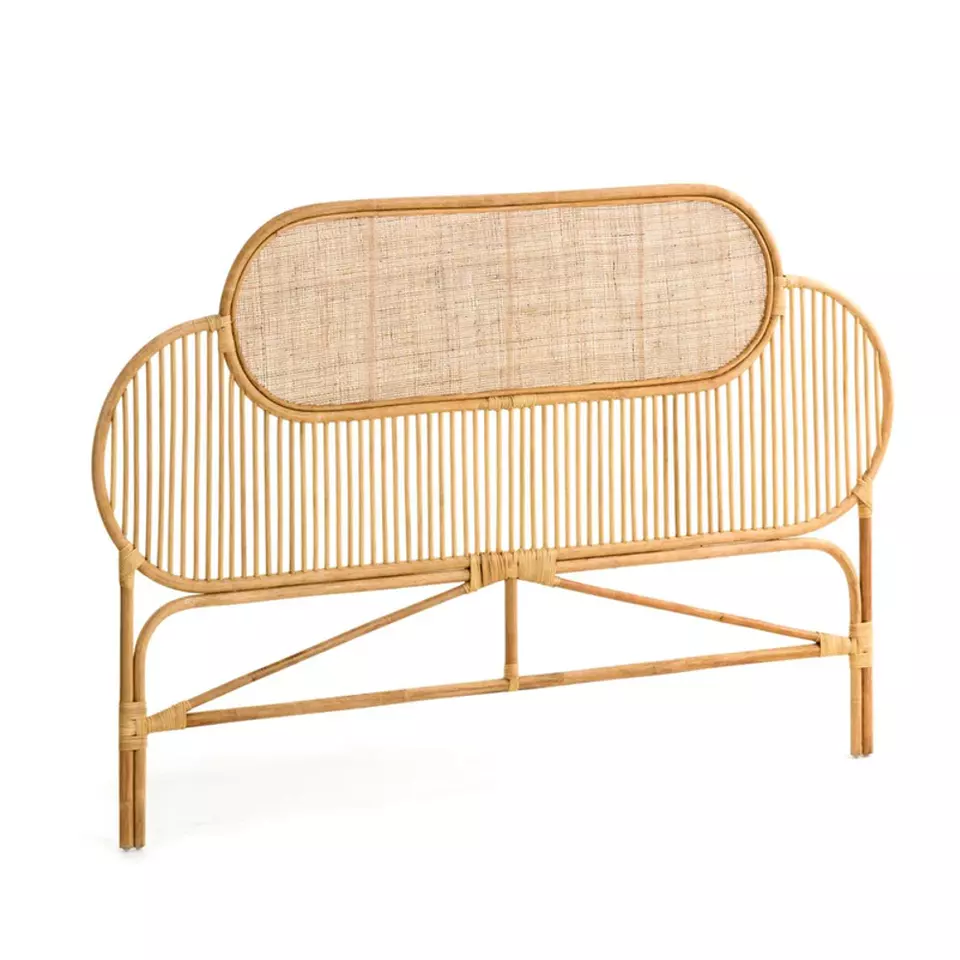 Handcrafted Rustic style natural rattan bed head bedroom decoration eco-friendly and unique wholesales from Vietnam