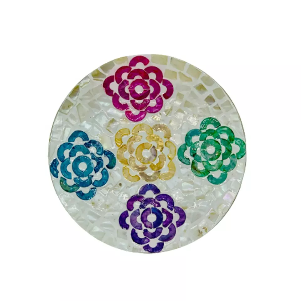 Dinner Plate High Quality Traditional Ceramic Made in Vietnam Plate Dish Round Pure Customized Pattern
