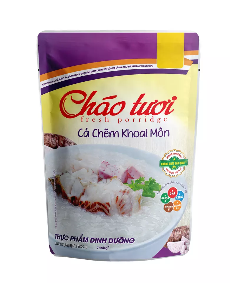 Ready to Eat Seabass and Taro Rice Porridge Instant Porridge from Vietnam Best Supplier Contact us for Best Price