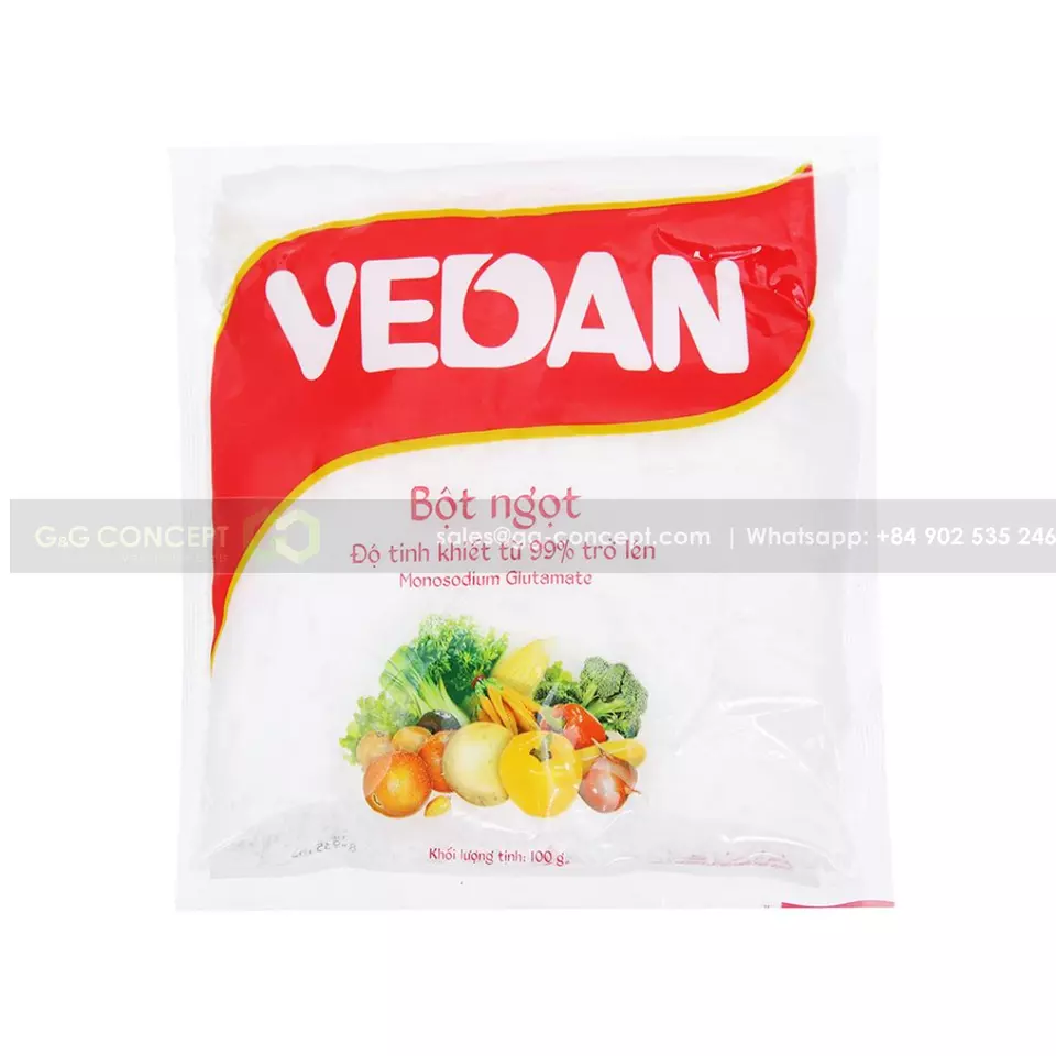 Vedan Monosodium Glutamate 100g X 120 Bag Produced By Fermentation Method From Quality Raw Materials