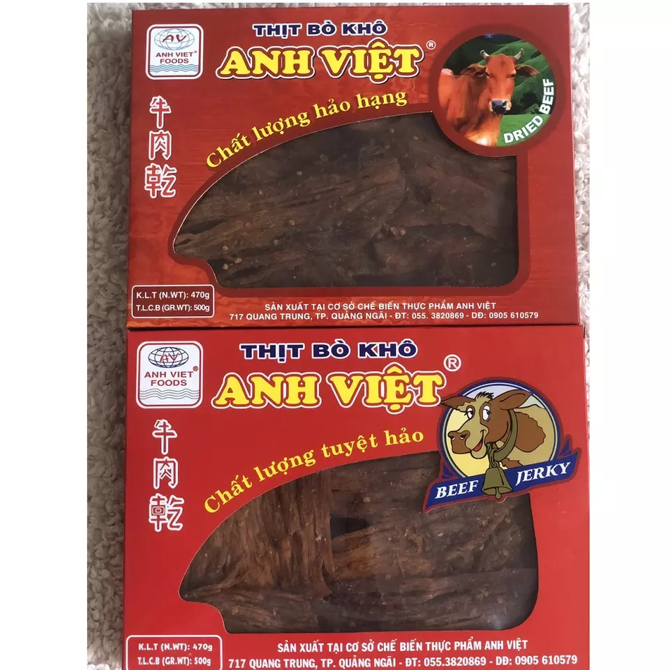 Rich in Nutrition 100% Natural Beef Spicy Sweet Salty 500g Dried Beef Jerky With Box Packaging Ready To Ship