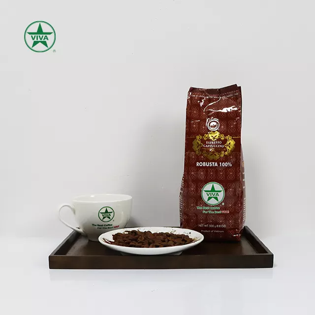 Top 100% Raw Wholesale Beverage Product Healthy Type Vietnam Robusta Whole Roasted Bean Coffee Powder