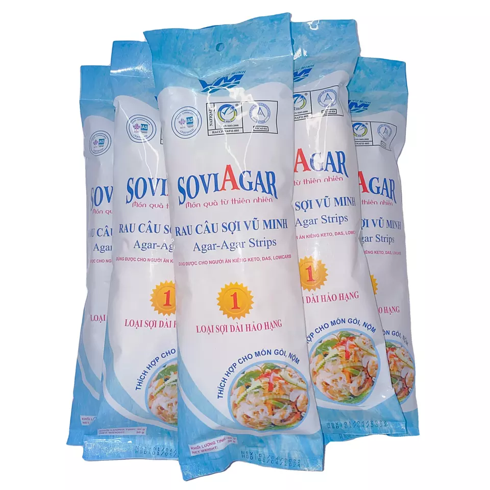 Agar Agar Strips Best Choice No Preservatives Using For Confectionery ISO Certification Packaging Carton PE Bag & PP Bag