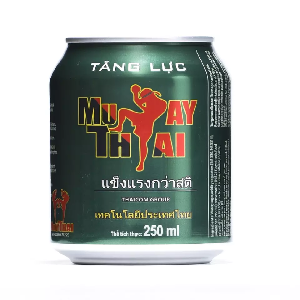High Quality Energy Drink Muay Thai Yellow Color 12 Months ISO Certificate Thaicom Brand From Vietnam