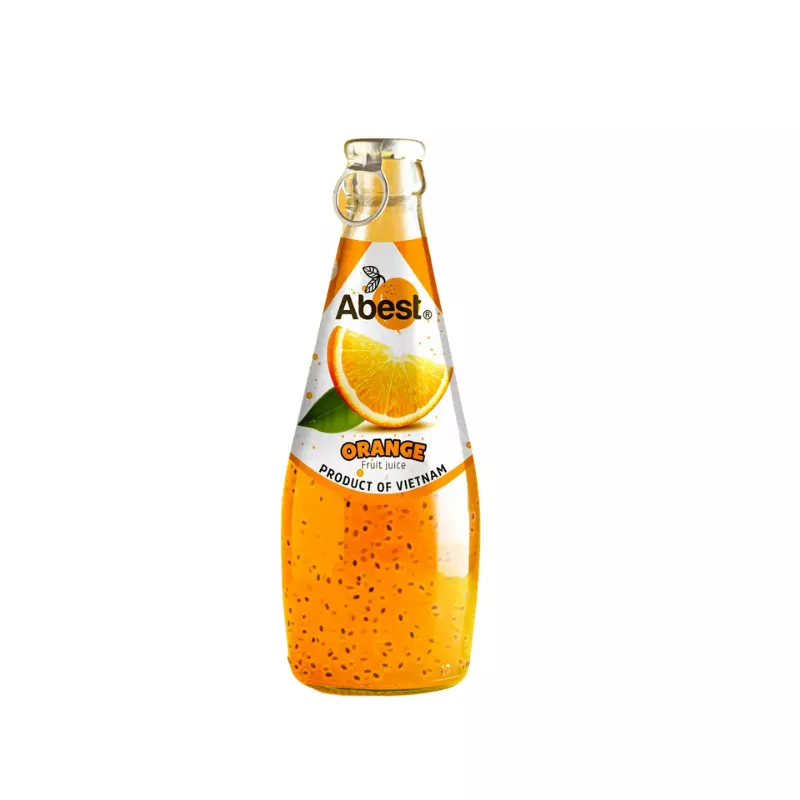 High Quality Orange Fruit Juice Healthy Drinks Glass Bottle Soft Drink