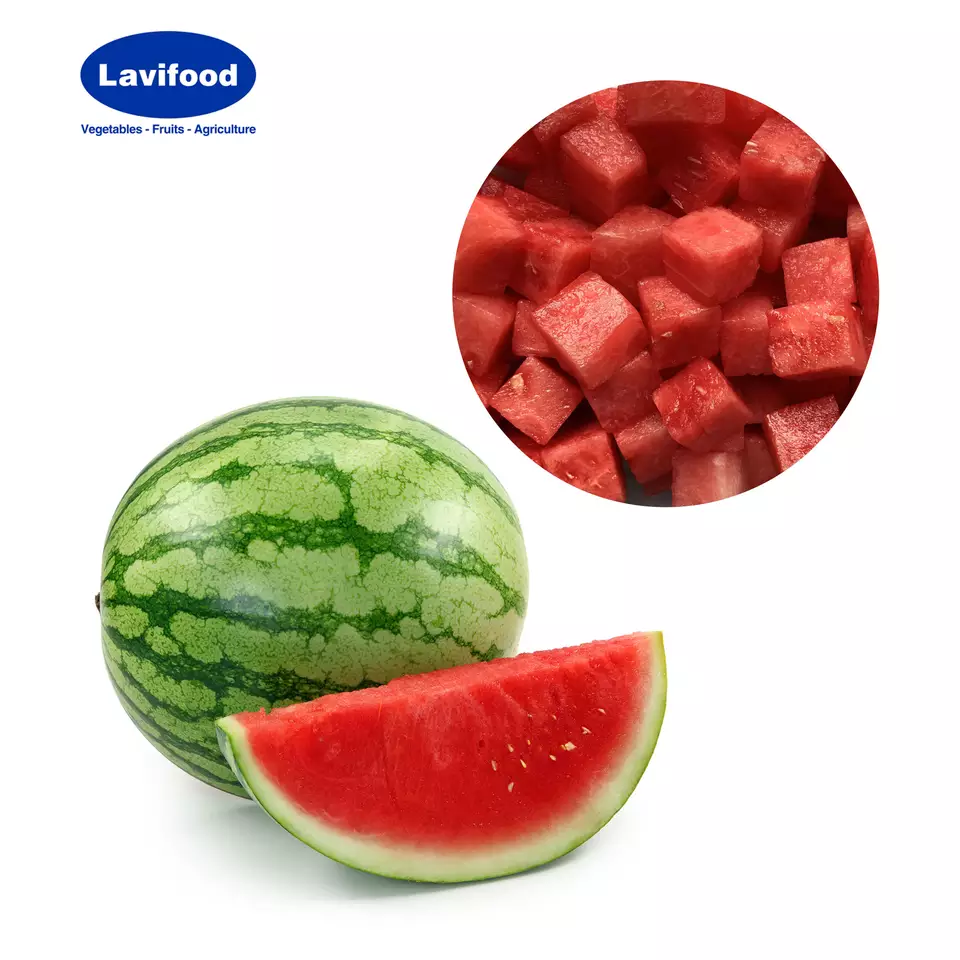 Rich in Nutrition Dice Slice Chunk Frozen Watermelon Fruit IQF Sweet Watermelon from LAVIFOOD Vietnam