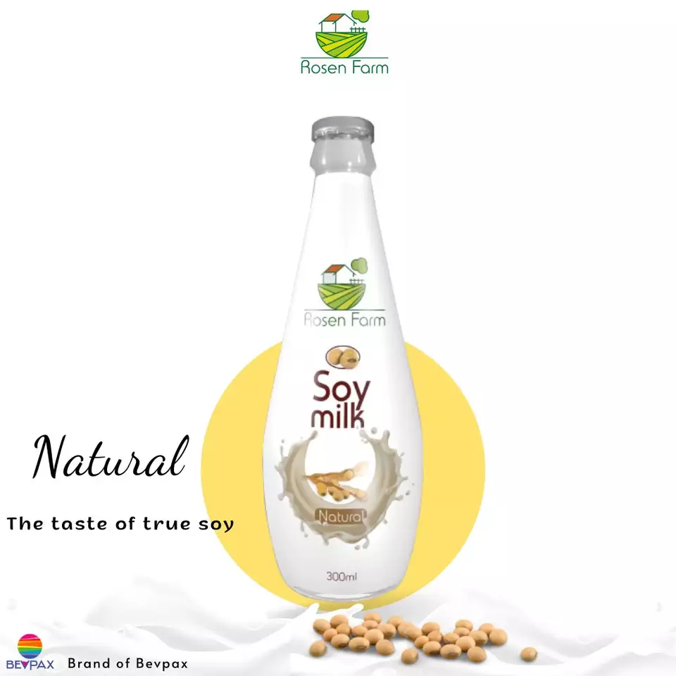 Affordable Plant based soy milk from Vietnam best selling for Africa market 300ml glass bottle natural flavor