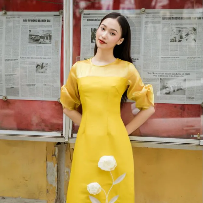 Hot Sale Mom and Daughter Matching Outfits Vietnamese Traditional Ao Dai 2020