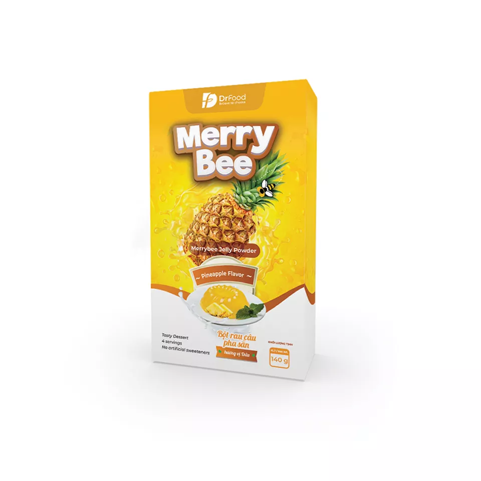 Best product in 2022 Pineapple Flavor Jelly Powder jelly fruit for cooking Small sachets packing 140g from Vietnam